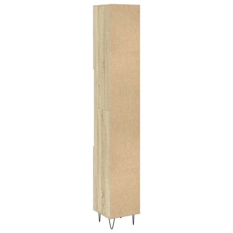 Armoire salle de bain chêne sonoma 30x30x190 cm - 6