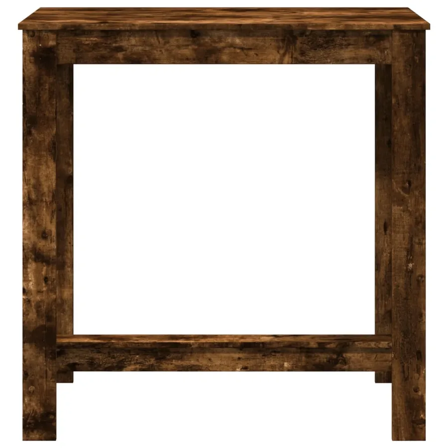 Table de bar chêne fumé 102x50x103,5 cm bois d'ingénierie - 4