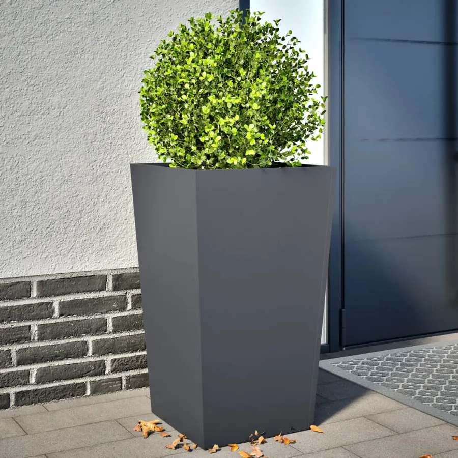 Jardinières 2 pcs anthracite 45x45x75 cm acier