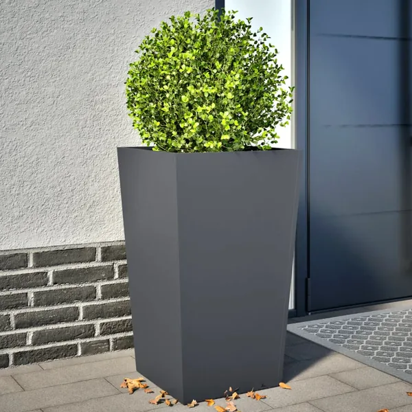 Jardinières 2 pcs anthracite 45x45x75 cm acier