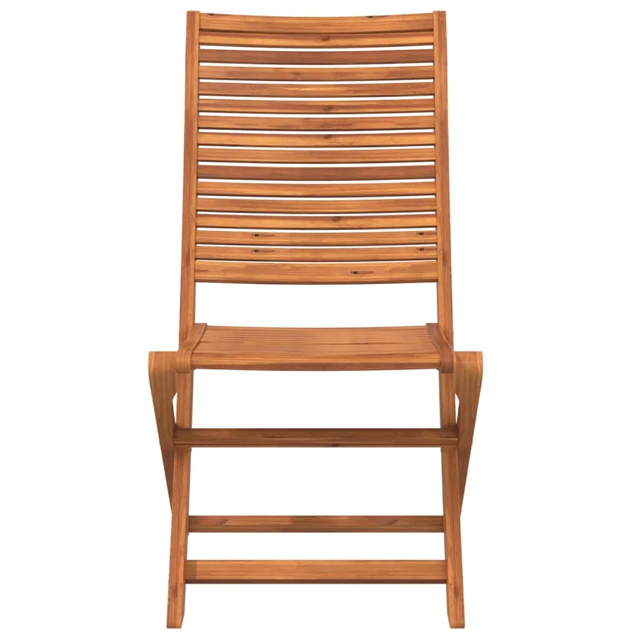 Chaises pliantes de jardin lot de 2 bois d'acacia solide - 4