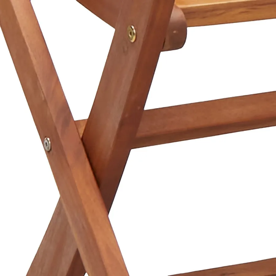 Chaises pliantes de jardin lot de 2 bois d'acacia solide - 9