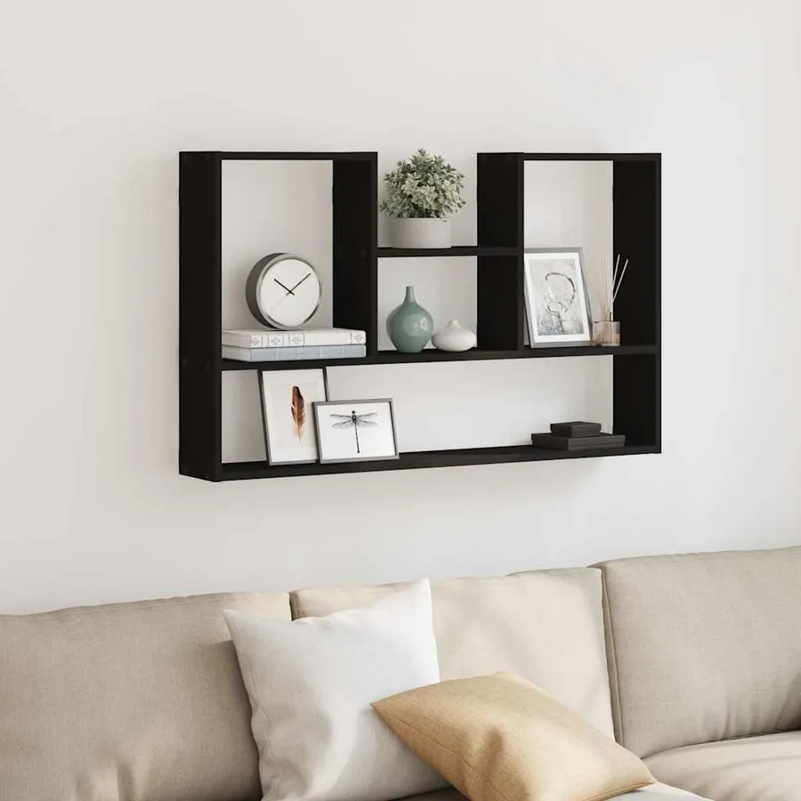 Étagère murale noir 99x15x60 cm bois d'ingénierie - 3