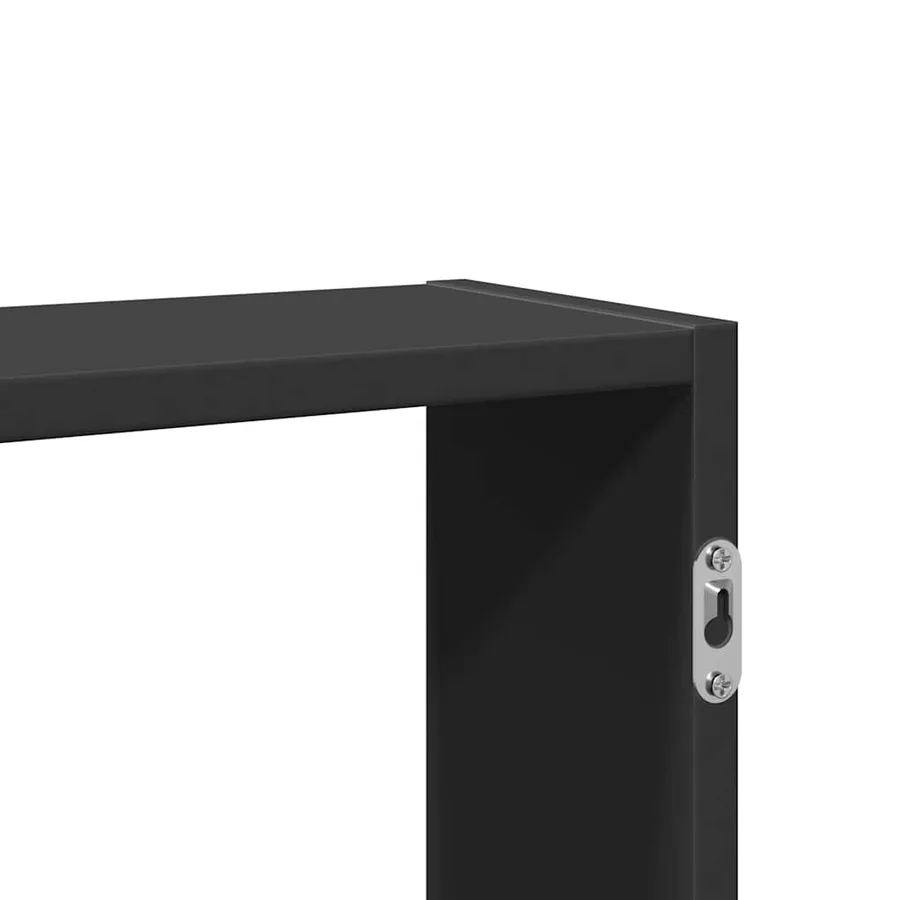 Étagère murale noir 99x15x60 cm bois d'ingénierie - 8