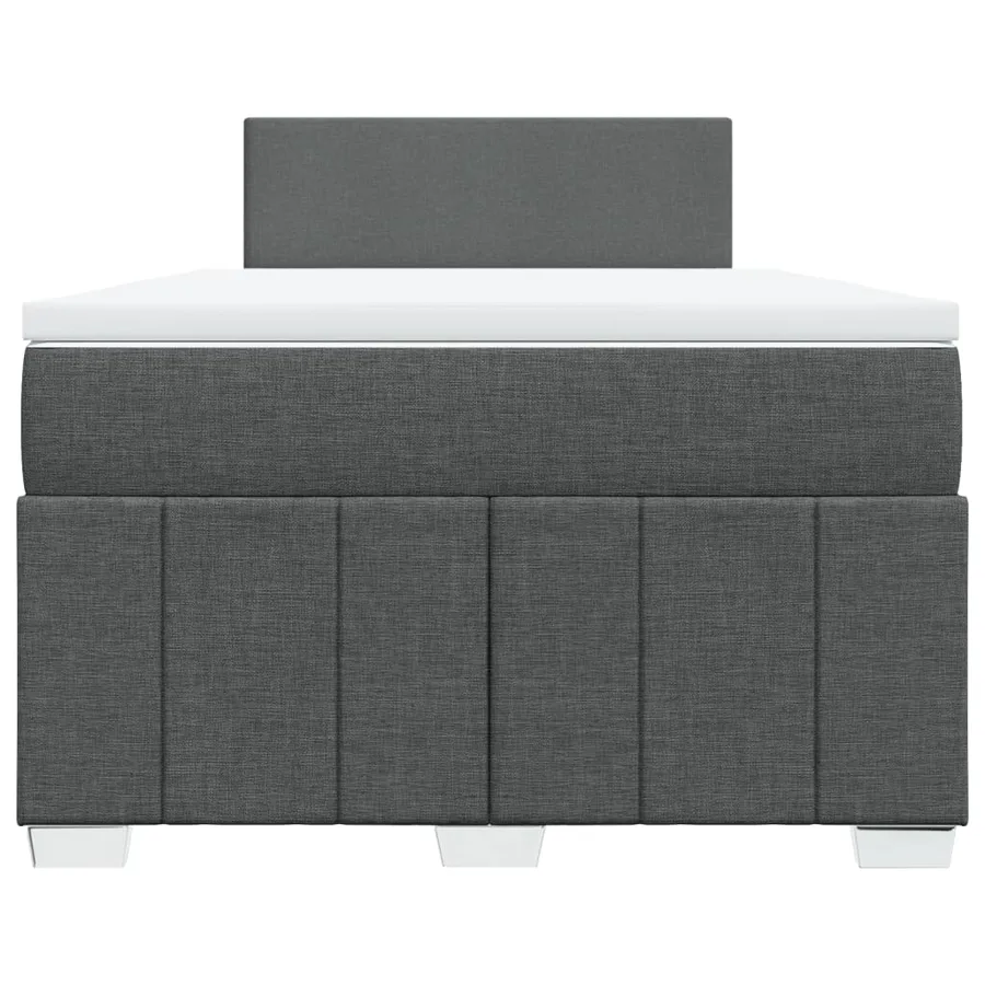 Sommier à lattes de lit avec matelas Gris foncé 120x200cm Tissu - 6