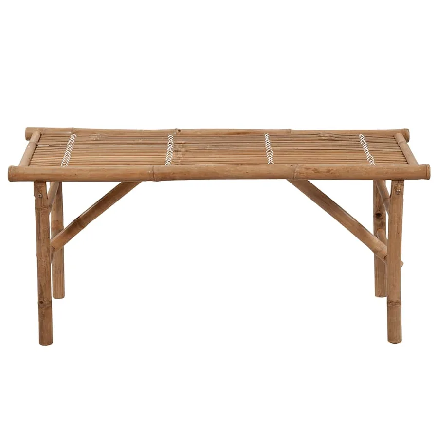 Banc de jardin pliable avec coussin 118 cm Bambou - 3