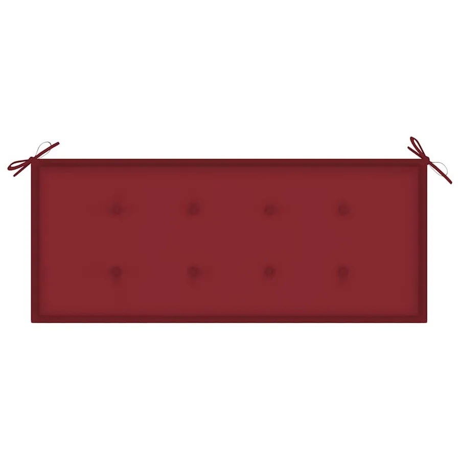 Banc de jardin pliable avec coussin 118 cm Bambou - 6