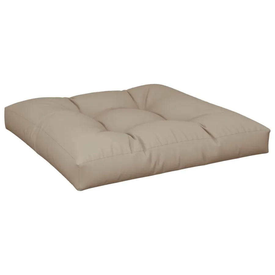 Coussin de palette taupe 80x80x12 cm tissu - 2