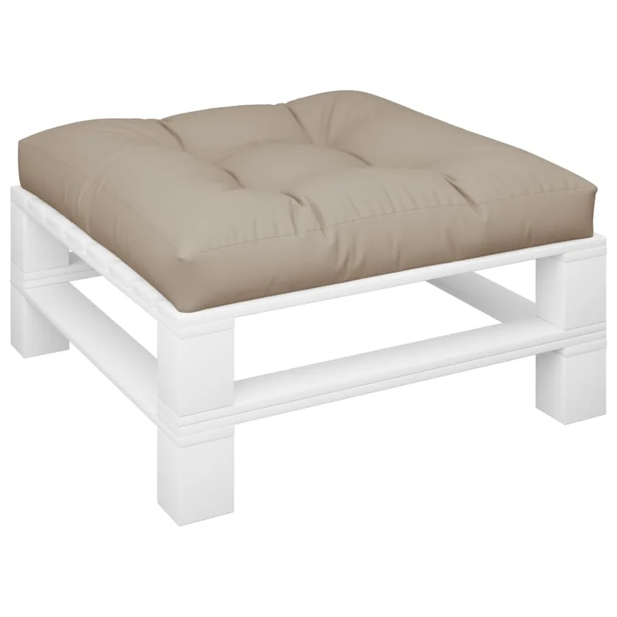 Coussin de palette taupe 80x80x12 cm tissu - 3