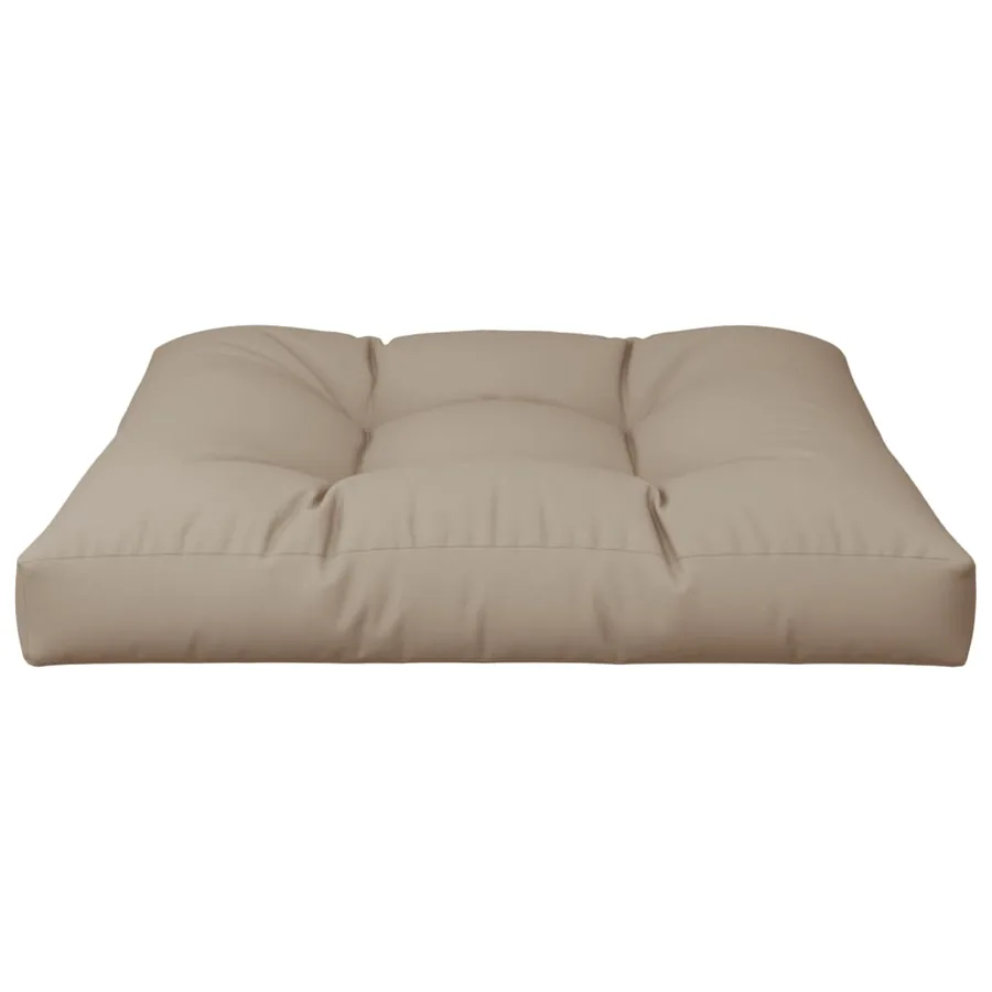 Coussin de palette taupe 80x80x12 cm tissu - 4