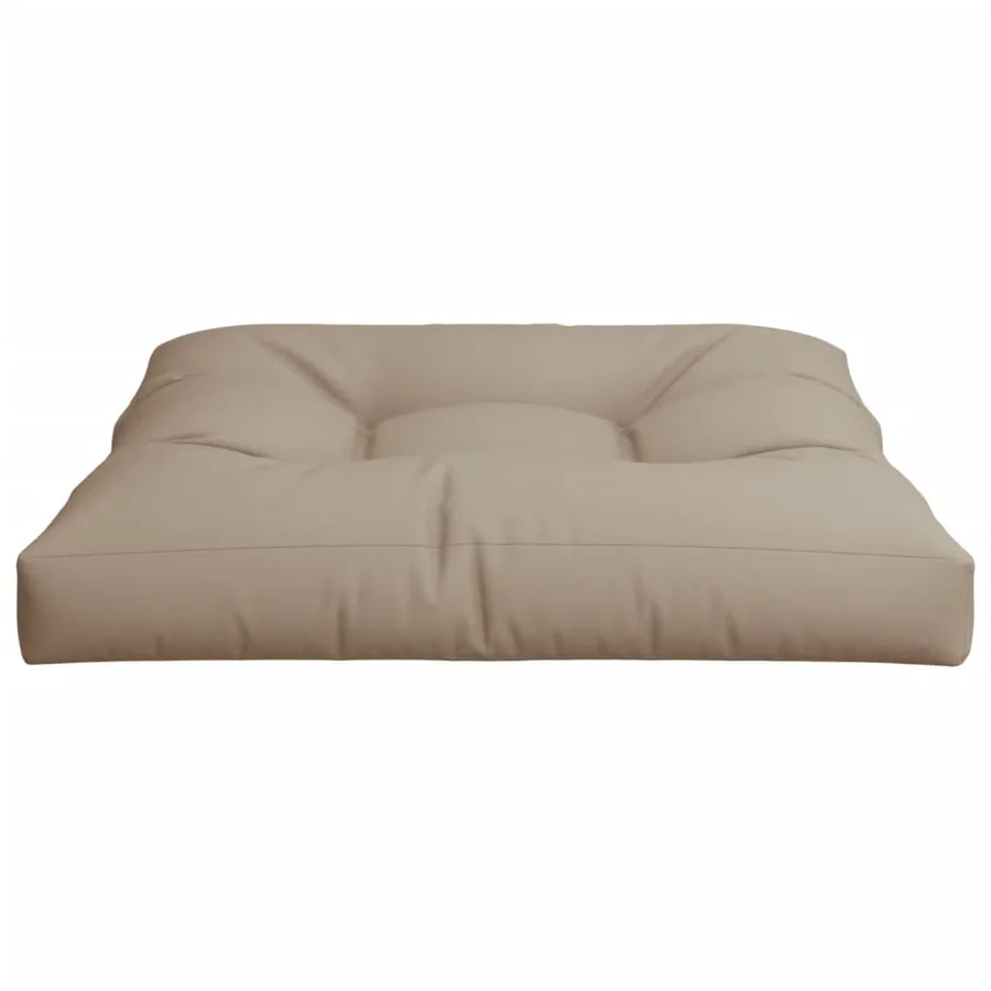 Coussin de palette taupe 80x80x12 cm tissu - 5