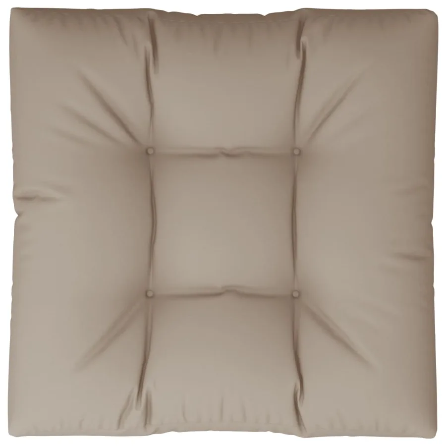 Coussin de palette taupe 80x80x12 cm tissu - 6