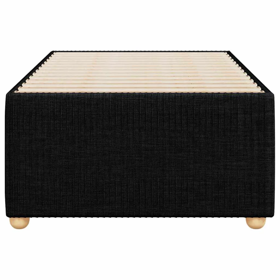 Cadre de lit sans matelas noir 80x200 cm tissu - 4