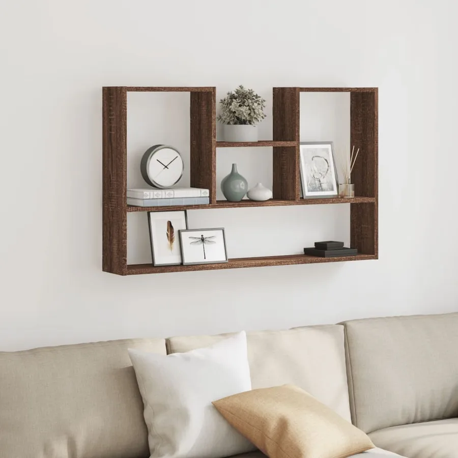 Étagère murale chêne marron 99x15x60 cm bois d'ingénierie - 3