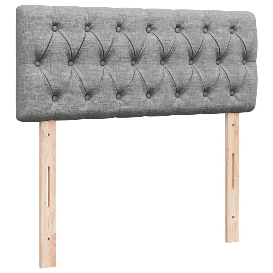 Sommier à lattes de lit avec matelas Gris clair 120x200cm Tissu - 7