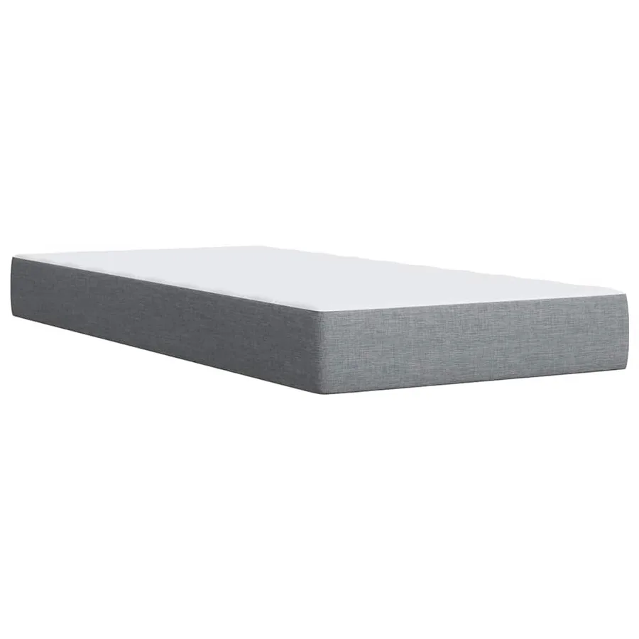 Sommier à lattes de lit avec matelas gris clair 80x200 cm tissu - 9