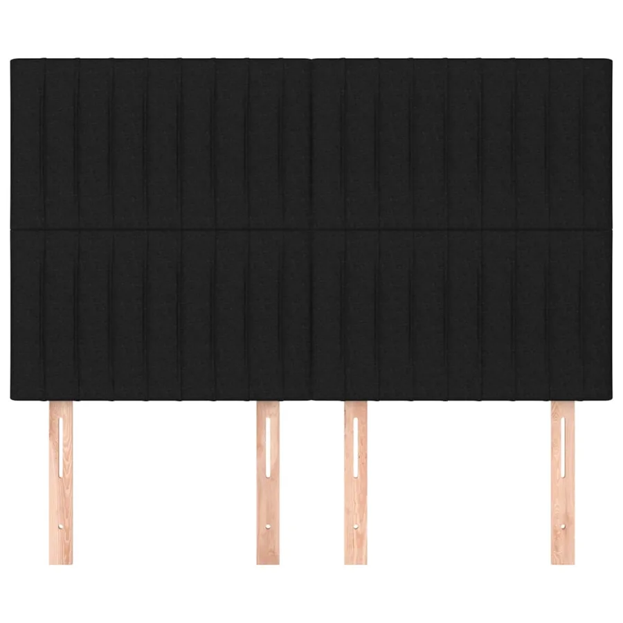 Tête de lit Noir 144x5x118/128 cm Tissu - 3