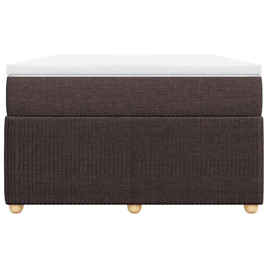 Sommier à lattes de lit et matelas marron foncé 120x190cm tissu - 4