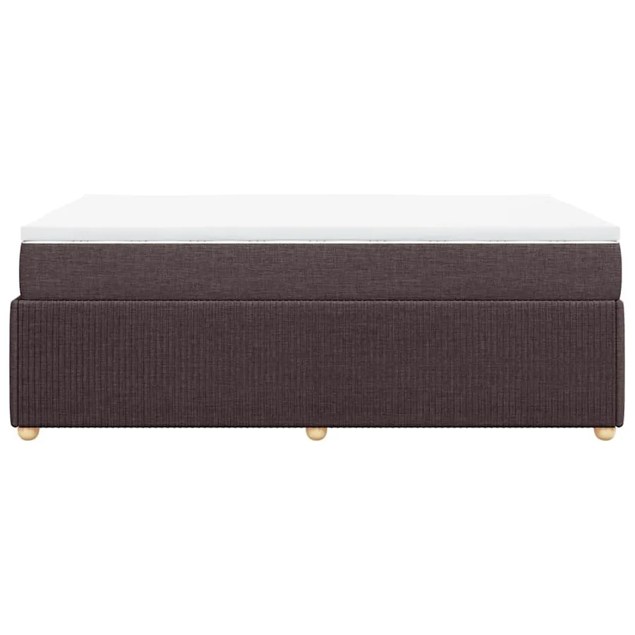 Sommier à lattes de lit et matelas marron foncé 120x190cm tissu - 5