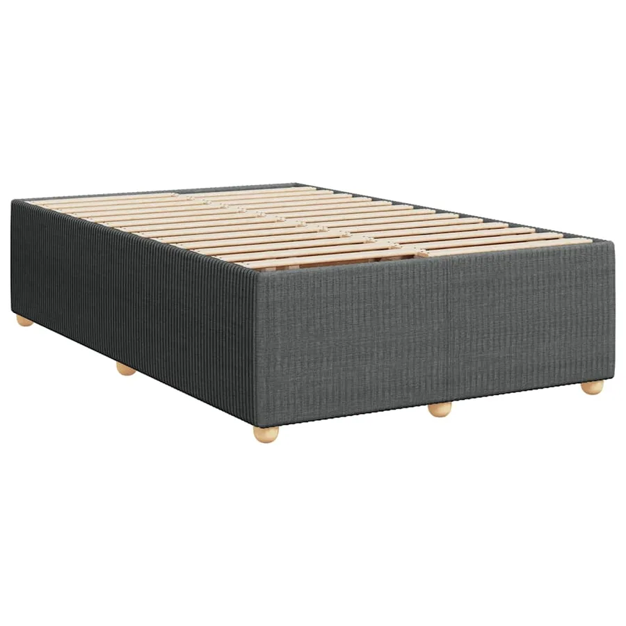 Sommier à lattes de lit avec matelas gris foncé 120x190cm tissu - 9
