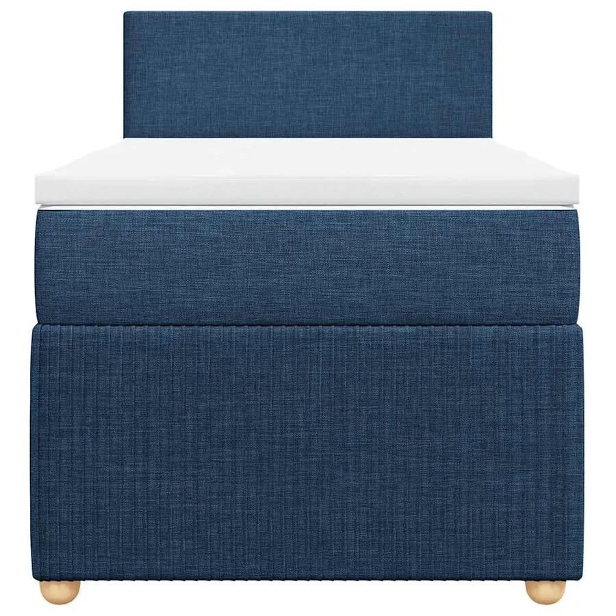 Sommier à lattes de lit avec matelas Bleu 90x200 cm Tissu - 6
