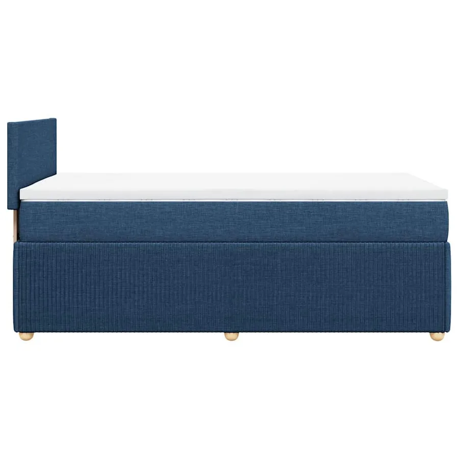 Sommier à lattes de lit avec matelas Bleu 90x200 cm Tissu - 7