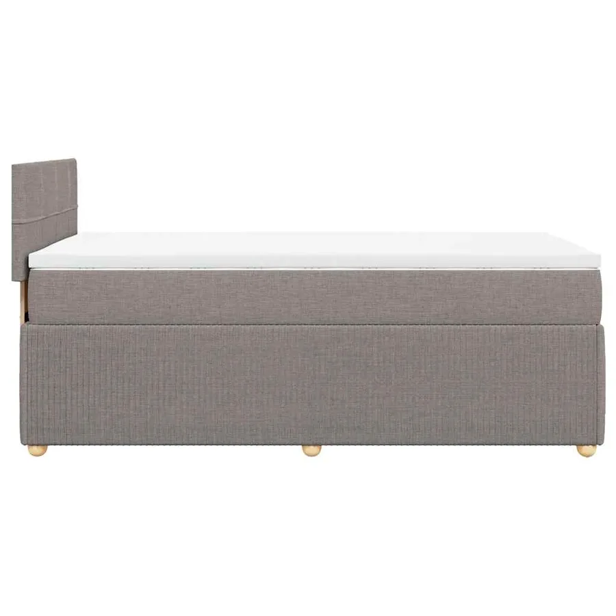 Sommier à lattes de lit avec matelas Taupe 100x200 cm Tissu - 7
