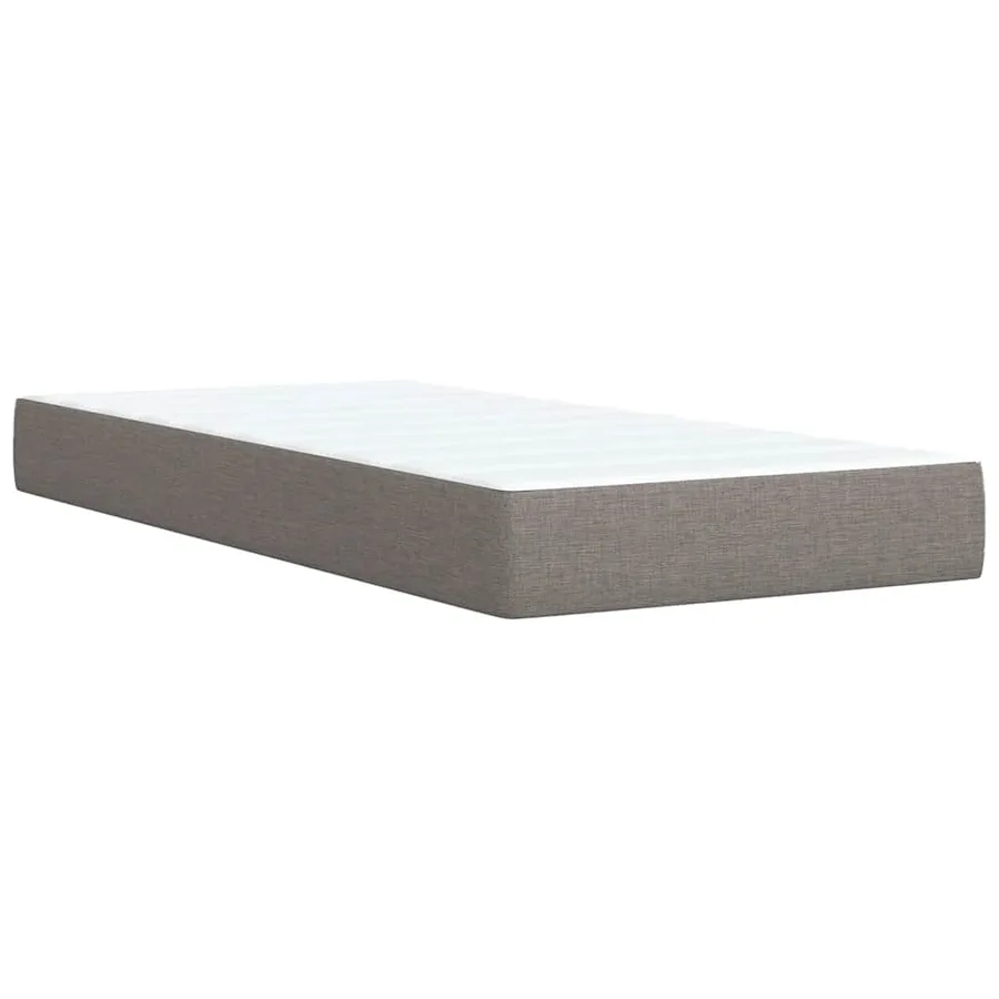 Sommier à lattes de lit avec matelas Taupe 100x200 cm Tissu - 9