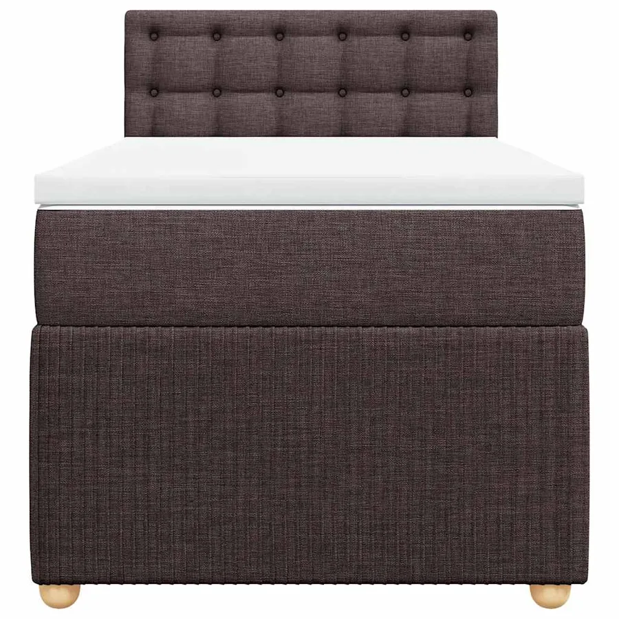 Sommier à lattes de lit avec matelas Marron foncé 100x200 cm - 4