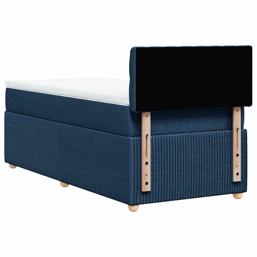 Sommier à lattes de lit avec matelas Bleu 90x200 cm Tissu - 6