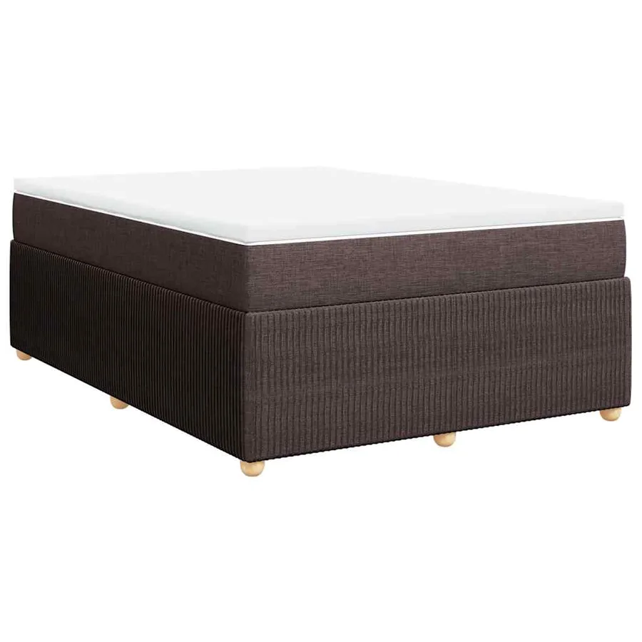 Sommier à lattes de lit avec matelas Marron foncé 140x200 cm - 2