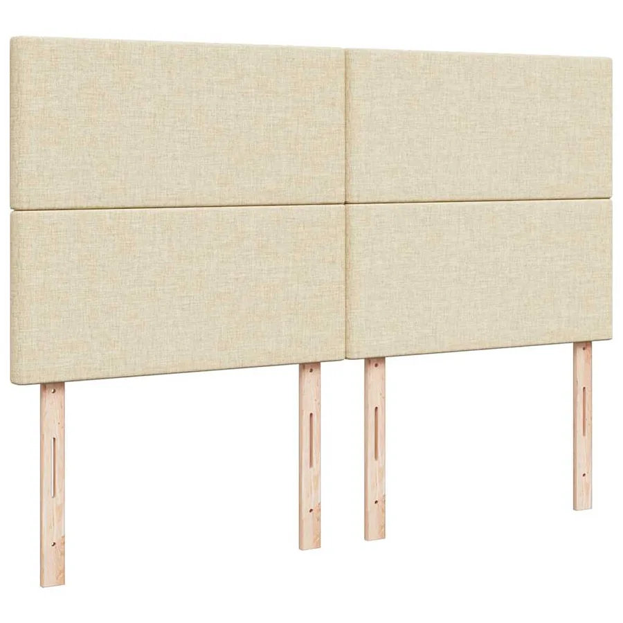 Sommier à lattes de lit avec matelas Crème 180x200 cm Tissu - 7