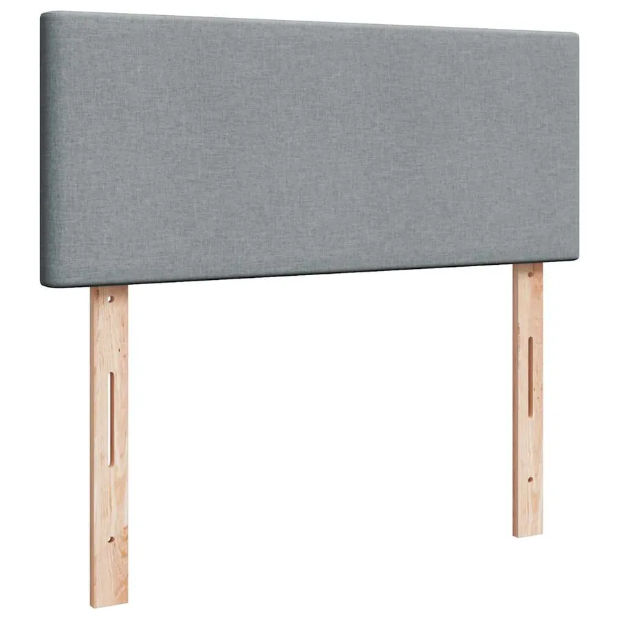 Sommier à lattes de lit avec matelas Gris clair 120x200cm Tissu - 7