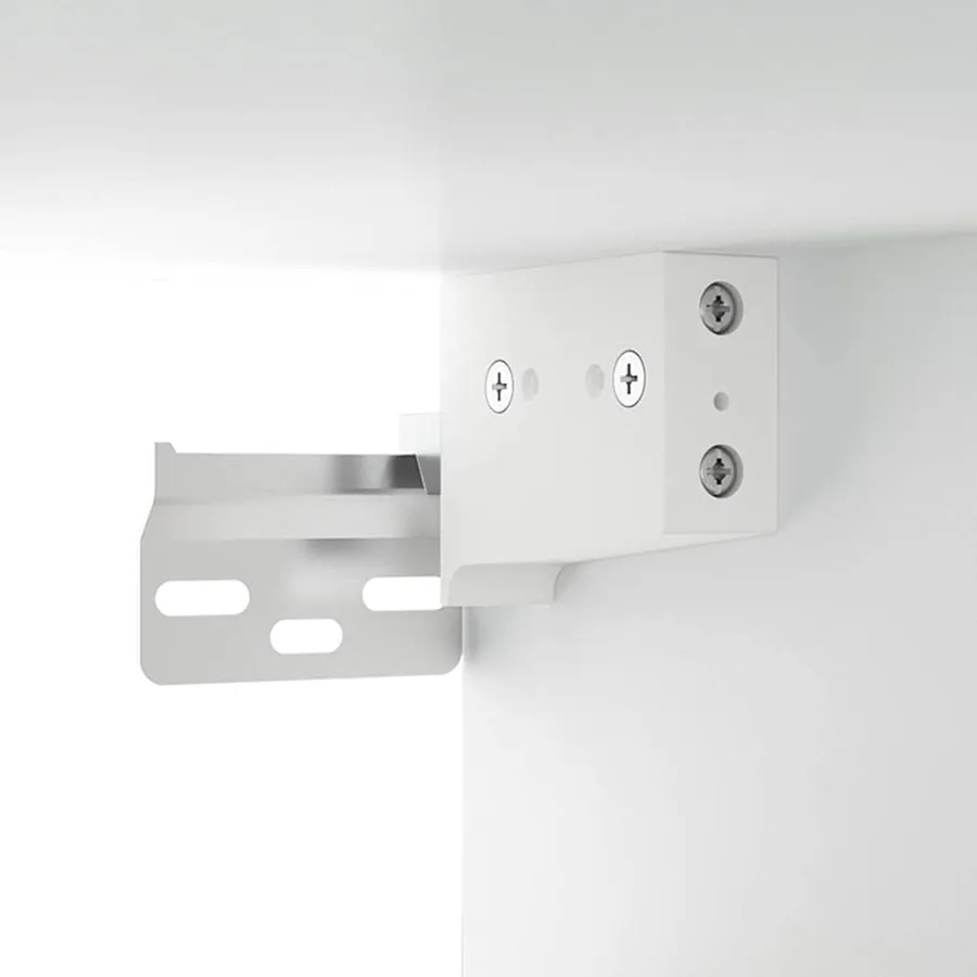 Meubles de salle de bain 2 pcs Blanc Bois d'ingénierie - 5