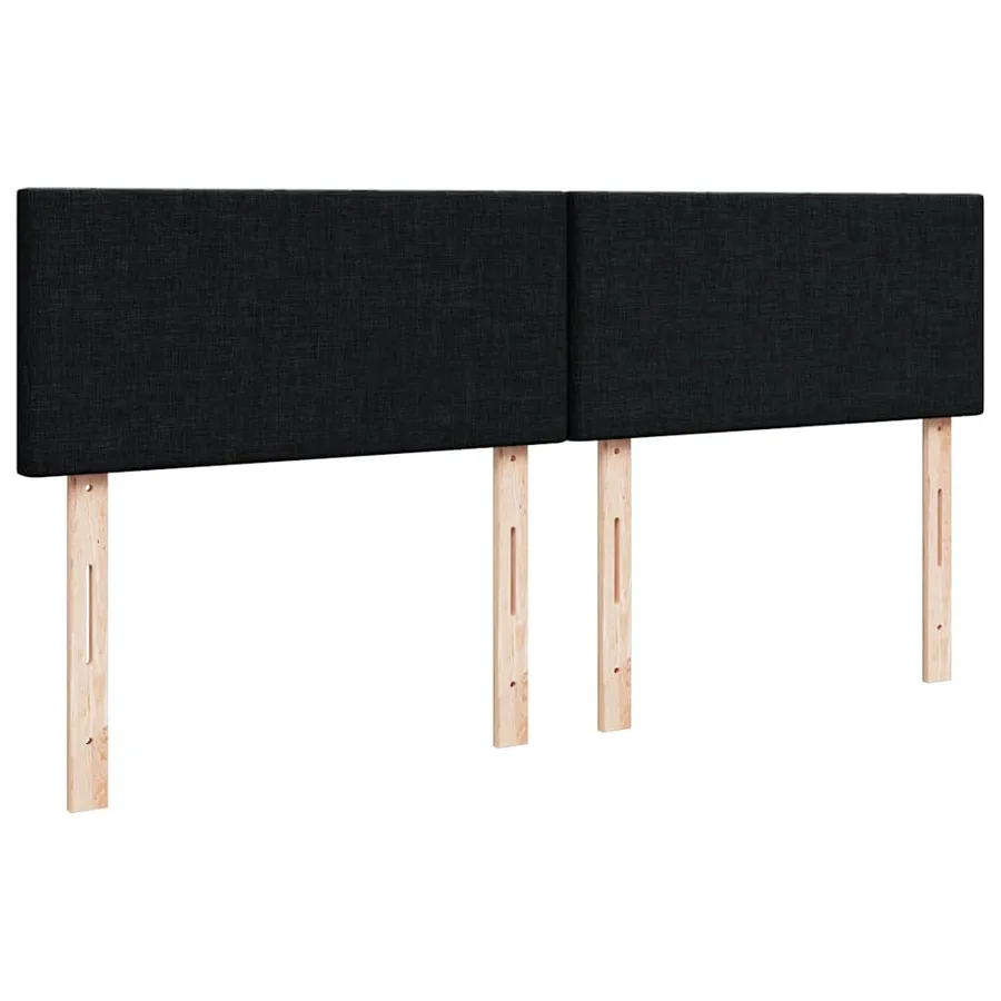 Sommier à lattes de lit avec matelas Noir 180x200 cm Tissu - 7