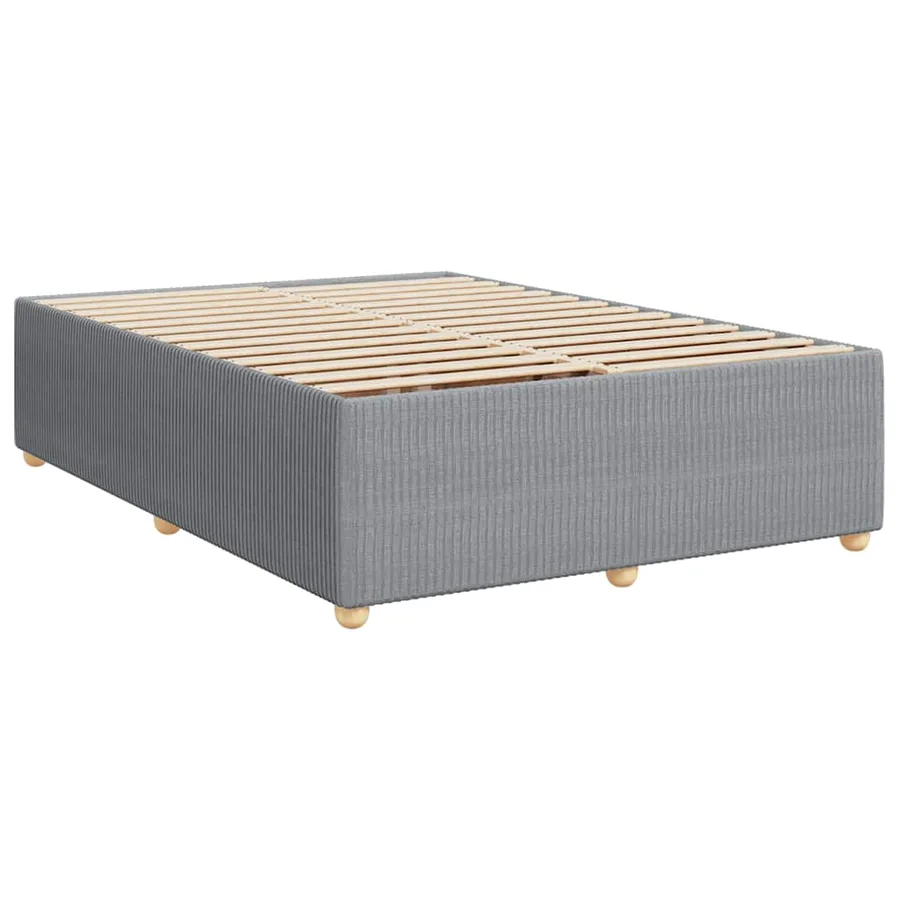 Sommier à lattes de lit avec matelas Gris clair 160x200cm Tissu - 8