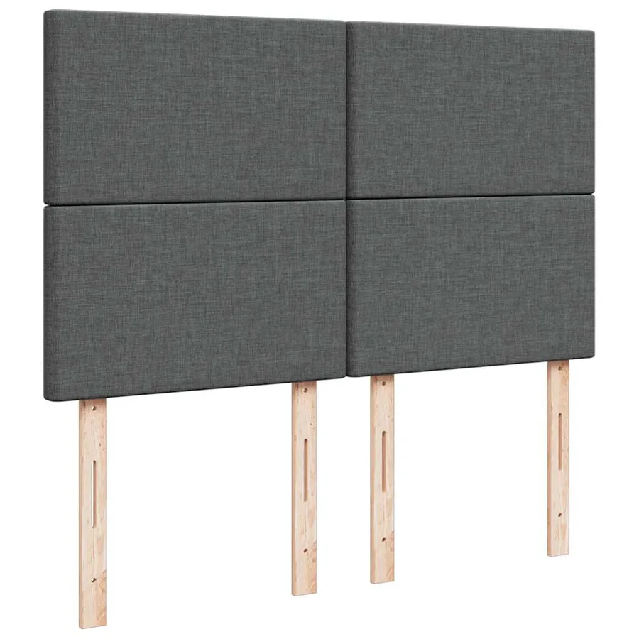 Sommier à lattes de lit avec matelas Gris foncé 160x200cm Tissu - 9