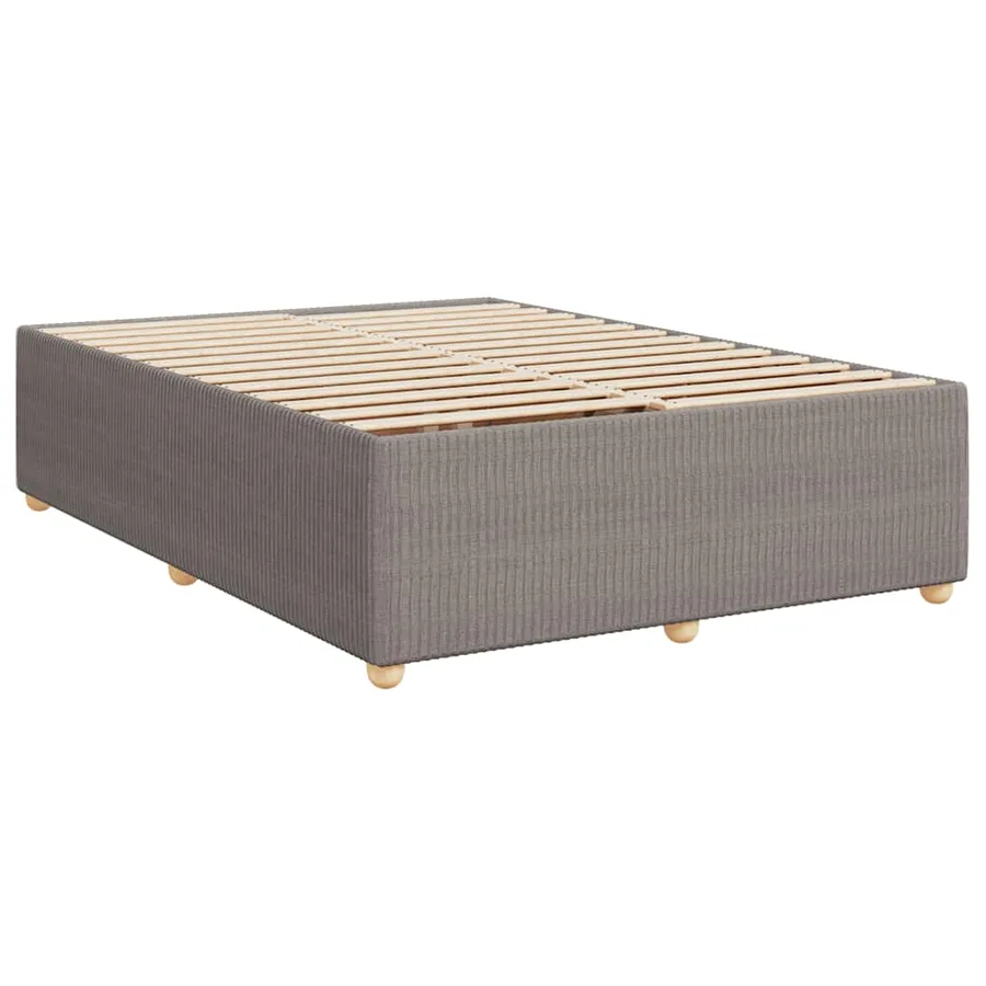 Sommier à lattes de lit avec matelas Taupe 160x200 cm Tissu - 8