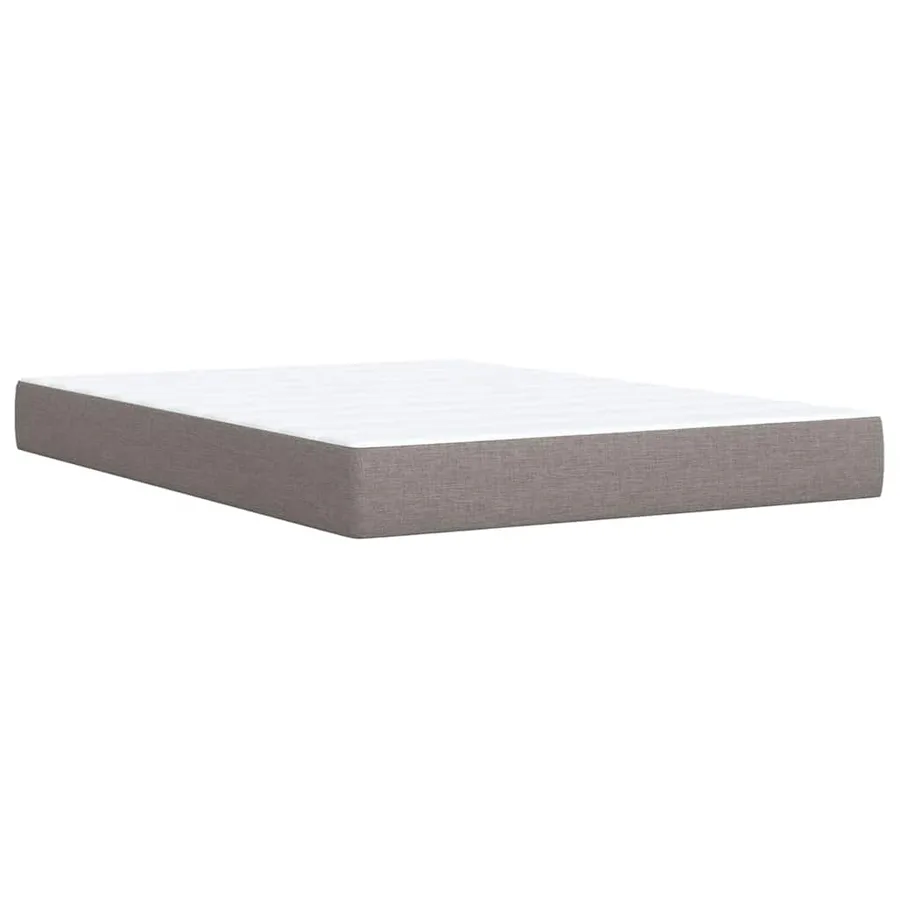 Sommier à lattes de lit avec matelas Taupe 160x200 cm Tissu - 9