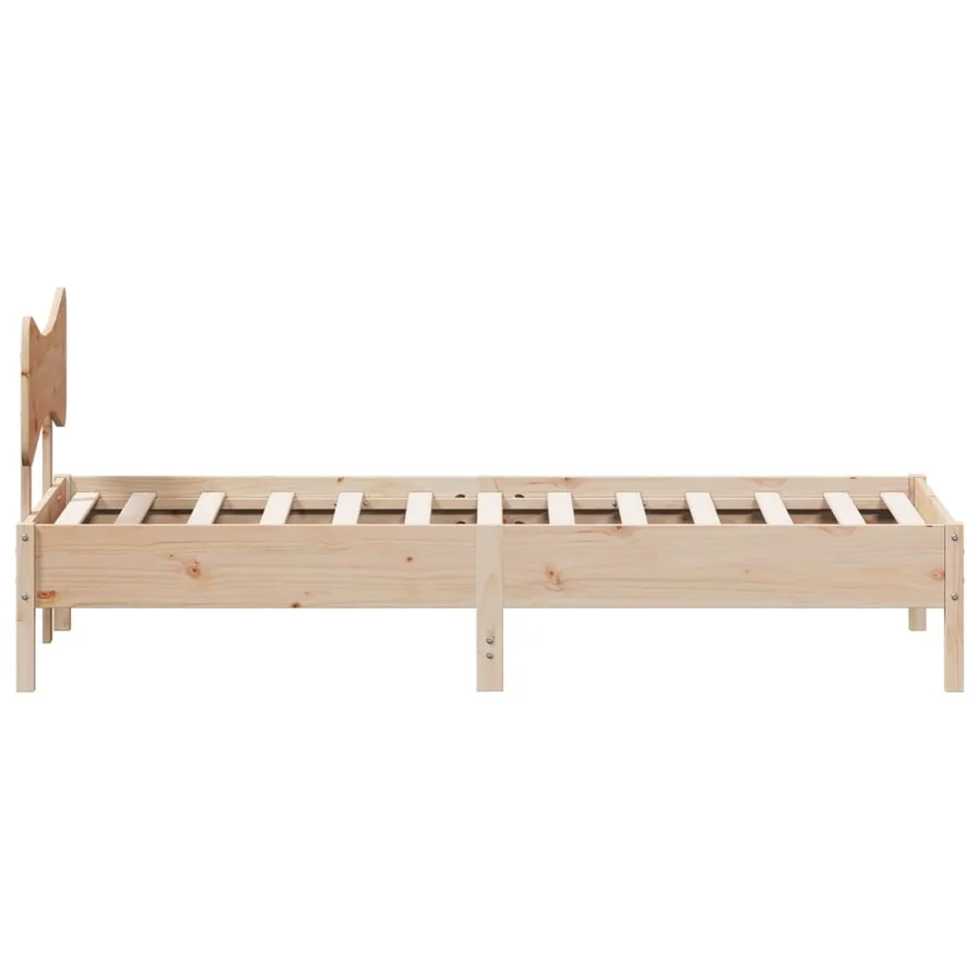 Cadre de lit sans matelas 75x190 cm bois de pin massif - 7