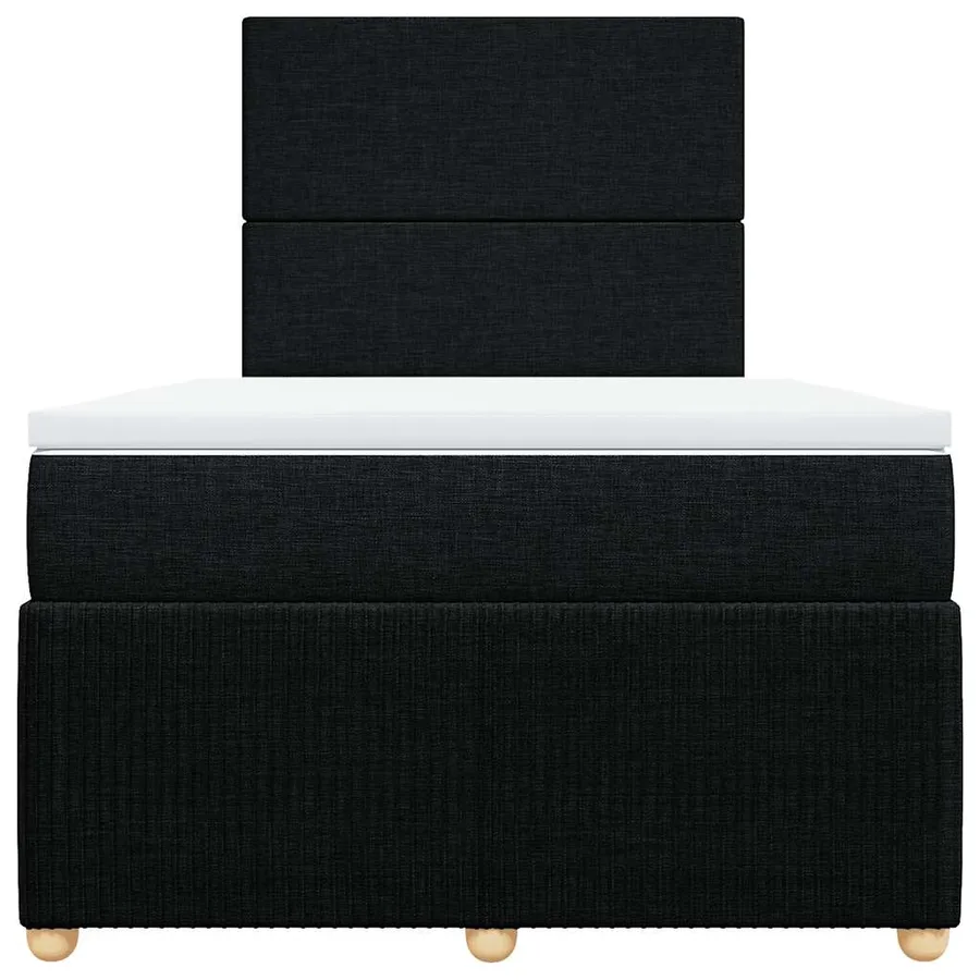 Sommier à lattes de lit avec matelas Noir 120x200 cm Tissu - 6
