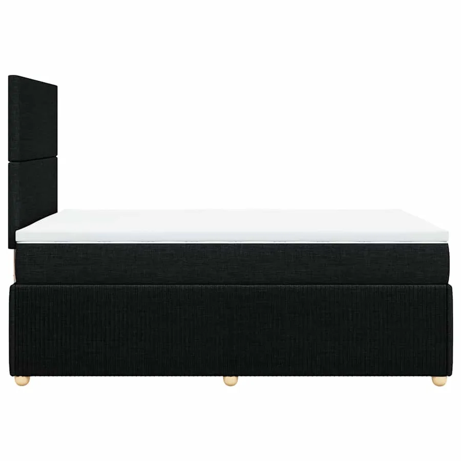 Sommier à lattes de lit avec matelas Noir 120x200 cm Tissu - 7