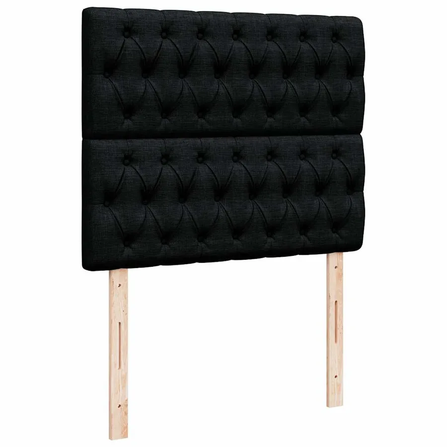 Sommier à lattes de lit avec matelas Noir 120x200 cm Tissu - 9