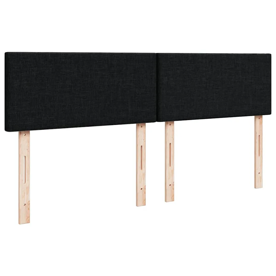Sommier à lattes de lit avec matelas Noir 140x200 cm Tissu - 12
