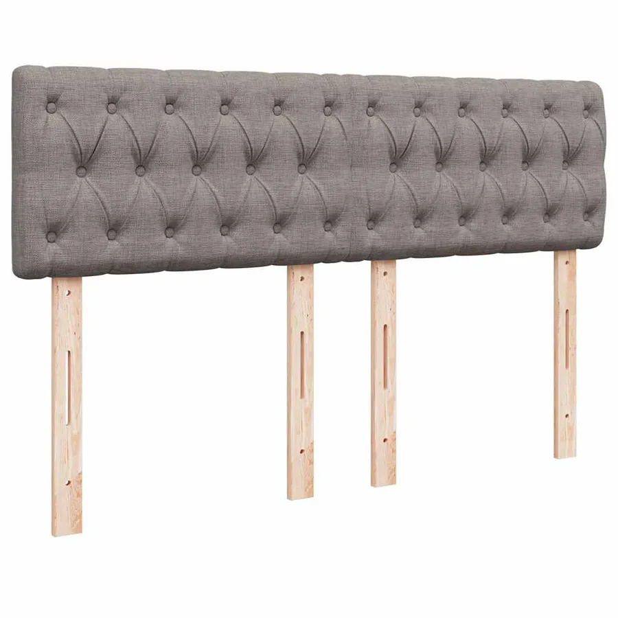Sommier à lattes de lit avec matelas Taupe 140x190 cm Tissu - 12