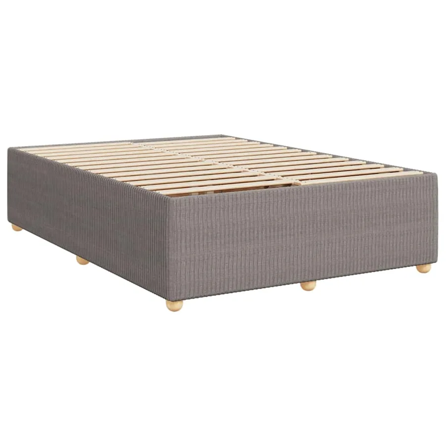 Sommier à lattes de lit avec matelas Taupe 140x190 cm Tissu - 9