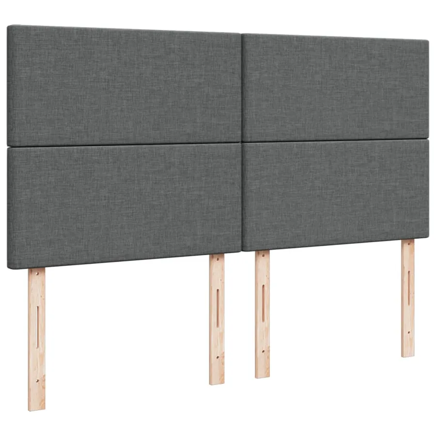 Sommier à lattes de lit avec matelas Gris foncé 180x200cm Tissu - 9
