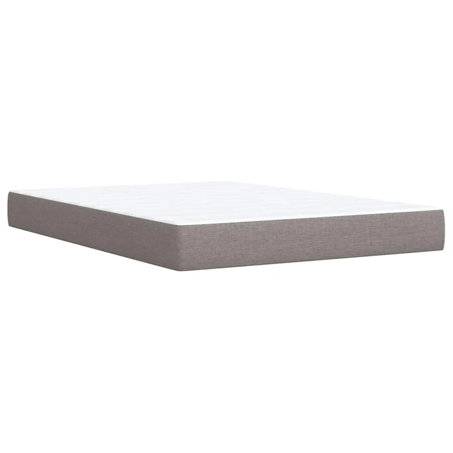 Sommier à lattes de lit avec matelas Taupe 140x190 cm Tissu - 10