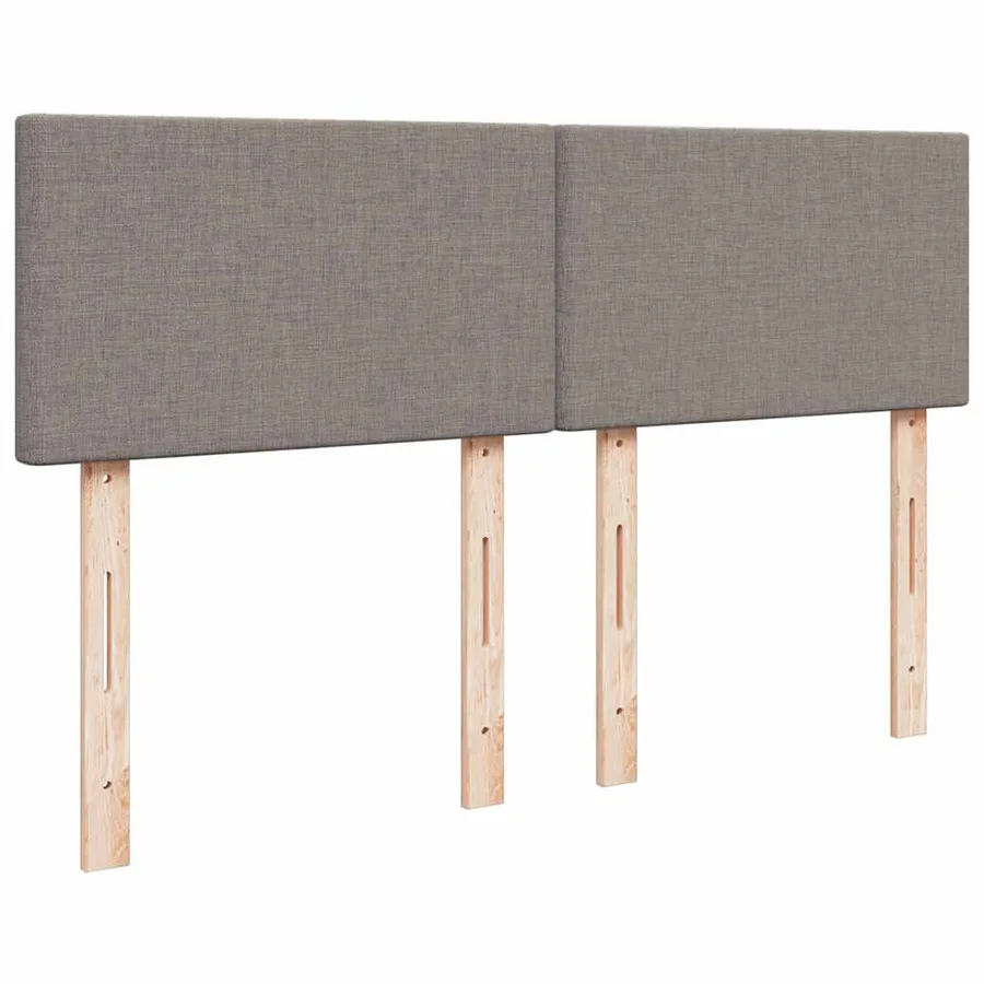 Sommier à lattes de lit avec matelas Taupe 140x190 cm Tissu - 12