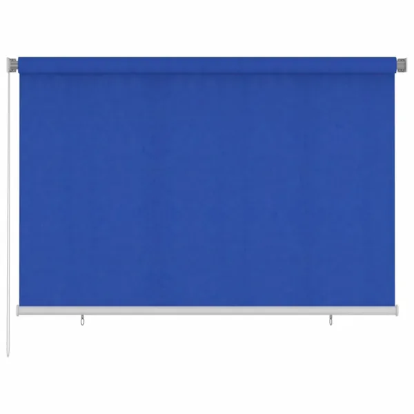Store roulant d'extérieur 225 (l) x 140 (H) cm bleu HDPE